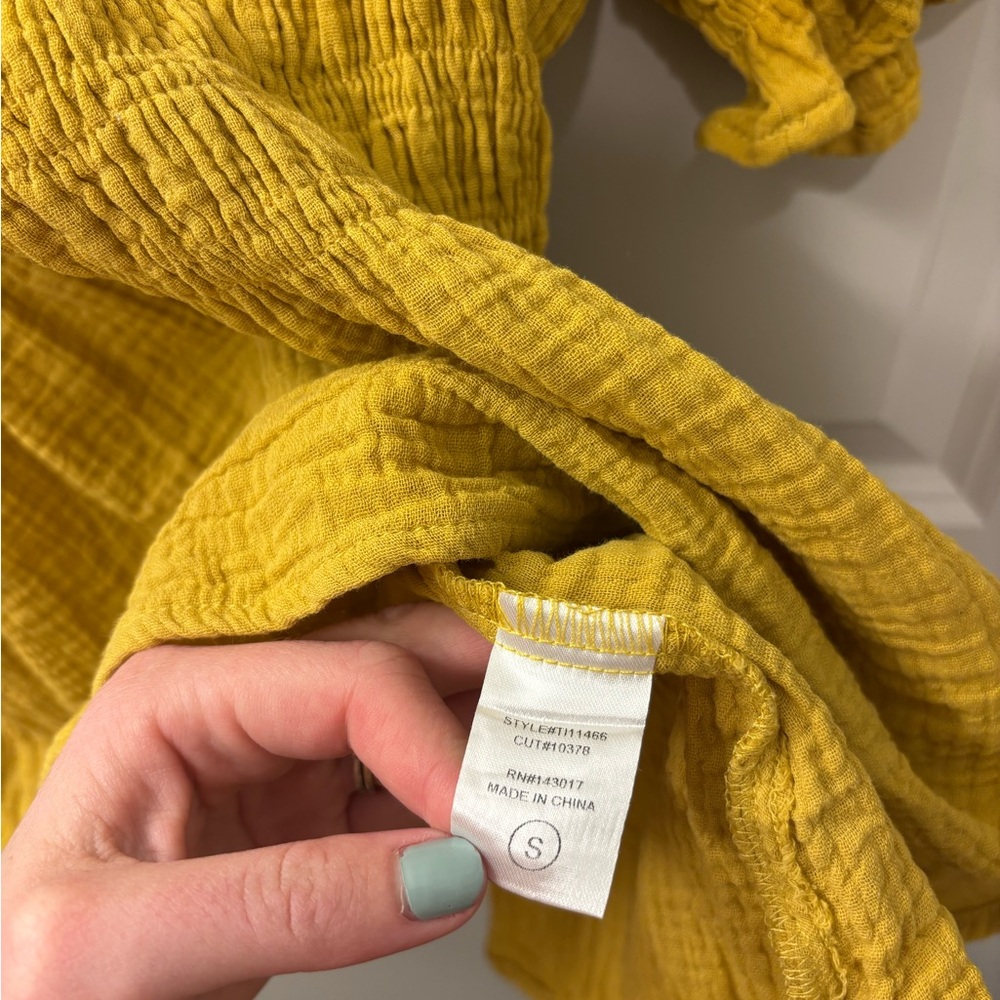 Yellow Ruffled Women's Top - Picture 3 of 4